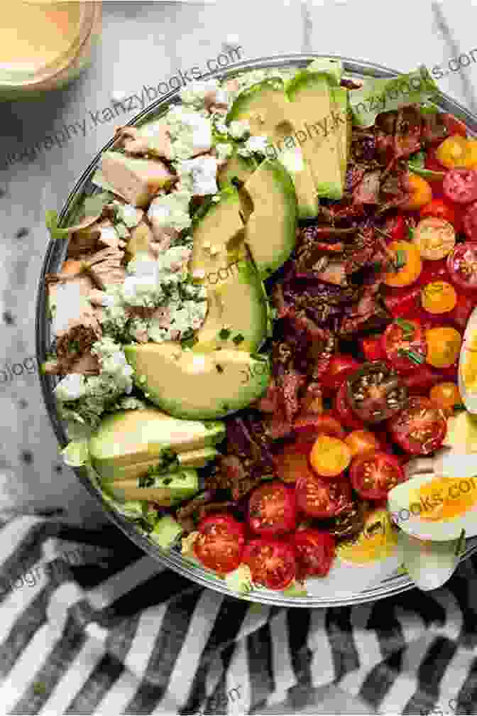 A Colorful Keto Salad With Avocado, Bacon, And Cheese Keto Without Cooking Recipes: Ideas To Make Ketogenic Diet Easily